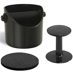 BARISTA-SET BASIC black: Grindenst�in Abklopfbeh�lter + Tamper + Andr�ckmatte