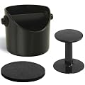 BARISTA-SET BASIC black: Grindenst�in Abklopfbeh�lter + Tamper + Andr�ckmatte