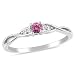 Sterling Silver 1/7 CT TDW Pink and White Diamond fashion ring (G-H, I1-I2)