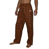 Mens NFL Cincinnati Bengals Plaid Finest Cotton Sleepwear / Pajama Pants - Orange & Black (Size: L)