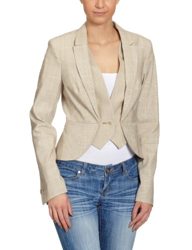 MEXX Damen Blazer N1ME4574, Gr. 38 (M), Beige (288) Preisvergleich