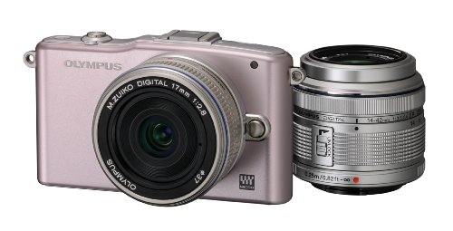 OLYMPUS マイクロ一眼 PEN mini E-PM1 ツインレンズキット ピンク E-PM1 TKIT PNK