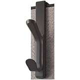 Officemate Double Coat Hooks for Cubicle Panels, Adjustable 1.25 - 3.5 Inch, Charcoal (22005)