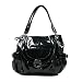 MNL05 Black Patent New Trendy Oversize Handbag Purse