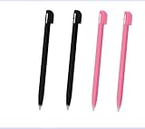 Pack of 4 DS Lite Stylus - Black And Pink + Free Screen Protector