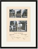 Black Framed/Matted Print 17x23, Italy - Urban Architecture of Tuscany, 1300-1600