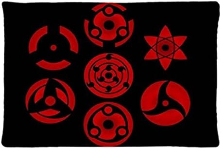 Sculpture Life Surful Gift Pillow Case ~ All Sharingan Eyes Naruto ~ Image Custom Pillow Case 20 X 30 Inch (Twin Side)