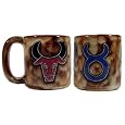 One (1) MARA STONEWARE COLLECTION - 16 Oz Coffee Cup Collectible Dinner Mug - Zodiac Sign - Taurus The Bull Design
