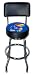 Kansas Jayhawks College Single Rung Swivel Bar Stool w/backrest, 42