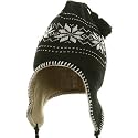 Ear Cover Knit Hat-Black