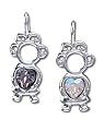Solid Sterling Silver Girl Birthstone Buddies Charm