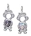 Solid Sterling Silver Girl Birthstone Buddies Charm