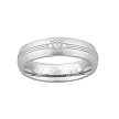 Personalized Stainless Steel Ladies Engraved Claddagh Wedding Band