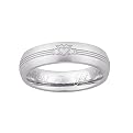 Personalized Stainless Steel Ladies Engraved Claddagh Wedding Band