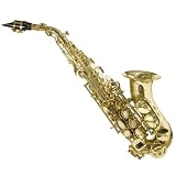 Cecilio SS-300 2Series Gold Lacquered Curved Soprano Saxophone w/ Case and Accessories