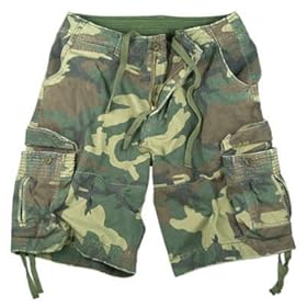 Vintage Camouflage Shorts Camo Utility Cargo Shorts