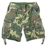 Vintage Camouflage Shorts Camo Utility Cargo Shorts