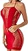 ADOREJOY Womens Lingerie Bodysuit Chemise Teddy Naughty Babydoll Nighty(Red,M)