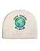 TooLoud Think Globally Act Locally - Globe Child Fleece Beanie Cap Hat
