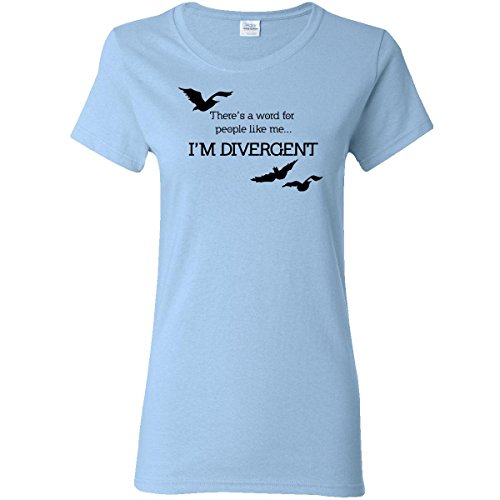 Inktastic I am Divergent Women's T-Shirts Medium Light Blue
