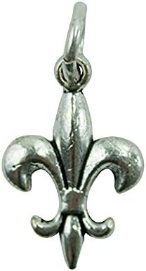 Traditional Fleur de lis Pewter Charm perfect for Birthdays + Anniversaries - Charms that fit Bracelets + Necklaces