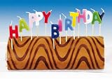 Riethmueller 550114 - Kuchendekoration, Kerzenset Happy Birthday