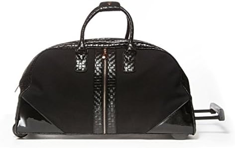 Hang Designs Women's Black Waxed Canvas Weekend In-Line Duffle Bag