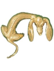 Dazzlers Solid 14 karats gold Dachsund Dog Charm Pendant Available in three colors from jewelsberry (weights: 8.8 grams only)