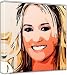 Carrie Underwood - Pop Art Print (Comic Effect) 30 x 30 x 2 cm Medium Square Deep Box Canvas
