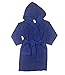 STAR Boys 100% Cotton Velour Hooded Terry Robe Bathrobe Blue