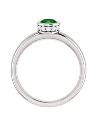 18K White Gold 7.00x5.00mm Oval Cut Chrome Tourmaline and Diamond Ring -- LIFETIME WARRANTY