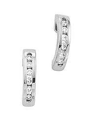 Pair of 14K White Gold Diamond Earrings - 0.18 Ct. -- LIFETIME WARRANTY