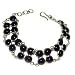 Silver Link Bracelets Amethyst Gemstone Jewelry (brclts017brclt)