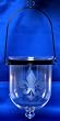Individually Hand Etched Fleur De Lis Clear Glass Candle Lantern 9.5" H