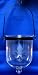 Individually Hand Etched Fleur De Lis Clear Glass Candle Lantern 9.5" H