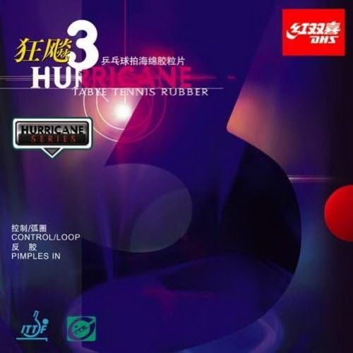 DHS Hurricane-3 Table Tennis Rubber Sheet, Ping Pong Protective Rubber