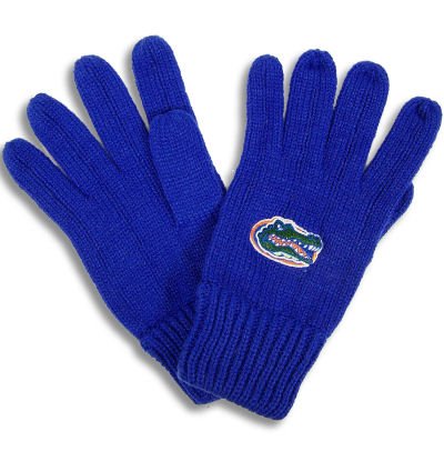 FLORIDA GATORS TEAM COLOR KNIT GLOVES BY TOP OF THE WORLD