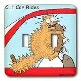 Rich Diesslins Funny General - Editorial Cartoons - Cat Car Rides - Light Switch Covers - double toggle switch