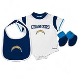 San Diego Chargers 2010 Infant Creeper, Bib, and Bootie Set