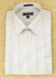Roberto Villini Non Iron White and Black Pinstripe Big and Tall Dress Shirt