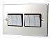 POLISHED CHROME 6 GANG 2 WAY 6 AMP LIGHT SWITCH C310PCB