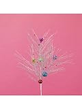 Pack of 12 Christmas Whimsy Glitter Multi-Colored Ornament Christmas Sprays 20