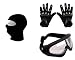 Auto Pearl Premium Quality Bike Accessories Combo Of Balaclava Black Face Mask For Bike Riding Sunscreen Dust Proof Mask. & Scoyco MC-10 1 Pair of Hand Grip Gloves for Bike Motorcycle Scooter Riding - (Black And White) & Premium Quality Adult Motorbike Motocross ATV / Dirt Bike Racing Transparent Goggles with Adjustable Strap - BLACK RS.1689.00