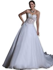 Fitted Corset   Waistline Tulle Sweetheart  Dress