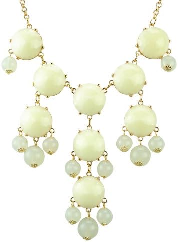 Ivory Bubble Necklace Statement Jewelry Ivory Bib Necklace(Fn0590-F-Ivory) (B)