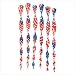 Six American Flag Twirlers - Style 35371