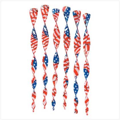 Six American Flag Twirlers – Style 35371