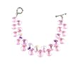 Bracelet - B109 - Side-Drilled Fire Polished Glass - Toggle Ends ~ Pink
