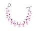 Bracelet - B109 - Side-Drilled Fire Polished Glass - Toggle Ends ~ Pink