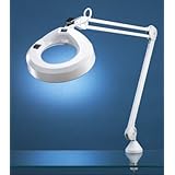 Luxo 17115LG KFM Gray Magnifier Light w/45-inch arm, Edge Mount and 5-diopter lens